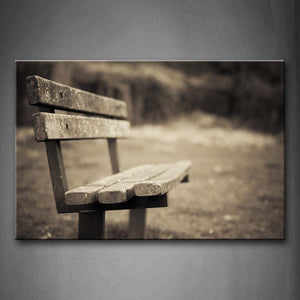 Wooden Bench In The Clear Field Wall Art Painting Pictures Print On Canvas City The Picture For Home Modern Decoration 