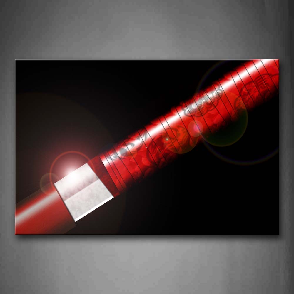 Thin Sword In Bright Red And Little Halo Wall Art Painting Pictures Print On Canvas Art The Picture For Home Modern Decoration 