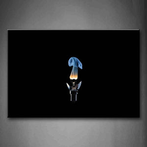 Fancy Flame Above Lightbulb Wall Art Painting Pictures Print On Canvas Art The Picture For Home Modern Decoration 