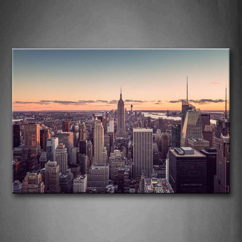 Buildings In Kinds Of Heights In New York Wall Art Painting The Picture Print On Canvas City Pictures For Home Decor Decoration Gift 