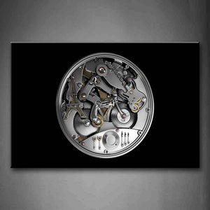 Circle Iron Clockwork Wall Art Painting Pictures Print On Canvas Art The Picture For Home Modern Decoration 
