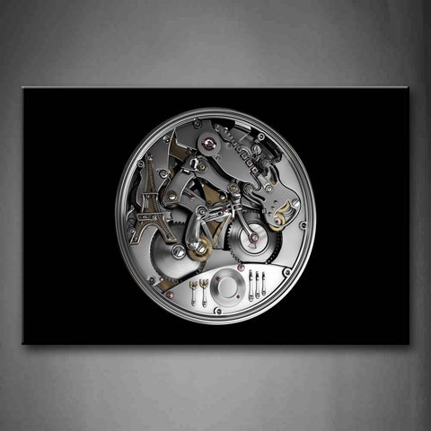 Circle Iron Clockwork Wall Art Painting Pictures Print On Canvas Art The Picture For Home Modern Decoration 