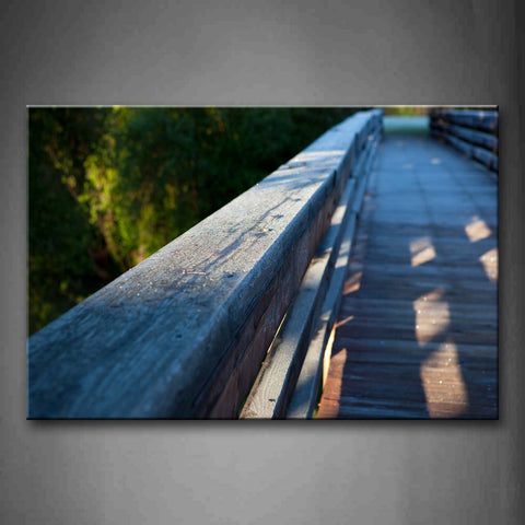 Wooden Bridge With Wooden Floor Wall Art Painting The Picture Print On Canvas City Pictures For Home Decor Decoration Gift 