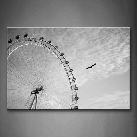 Clouds Sky Big Bird Flying And Big Wheel Wall Art Painting The Picture Print On Canvas City Pictures For Home Decor Decoration Gift 