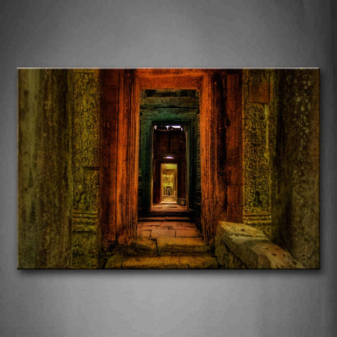 Ancient Building With Sepulchral Corridor Wall Art Painting The Picture Print On Canvas City Pictures For Home Decor Decoration Gift 