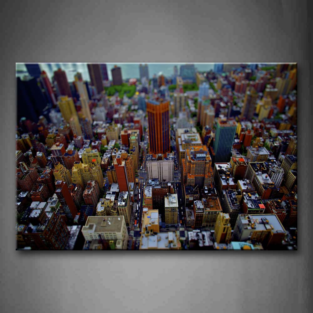 Dense Buildings In City By Day Wall Art Painting The Picture Print On Canvas City Pictures For Home Decor Decoration Gift 