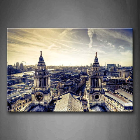 Sunny Sky Beautiful Buildings Like Castle Wall Art Painting Pictures Print On Canvas City The Picture For Home Modern Decoration 