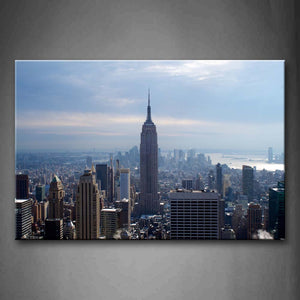 Skycrapers In The Dense City Middle By Day Wall Art Painting Pictures Print On Canvas City The Picture For Home Modern Decoration 