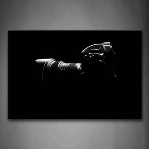 Black And White Cool Camera In Black Wall Art Painting Pictures Print On Canvas Art The Picture For Home Modern Decoration 