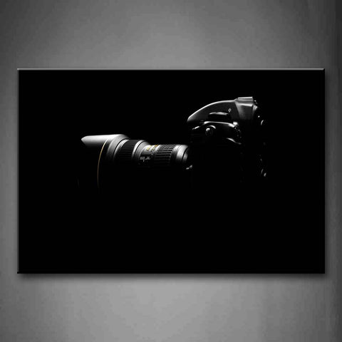 Black And White Cool Camera In Black Wall Art Painting Pictures Print On Canvas Art The Picture For Home Modern Decoration 