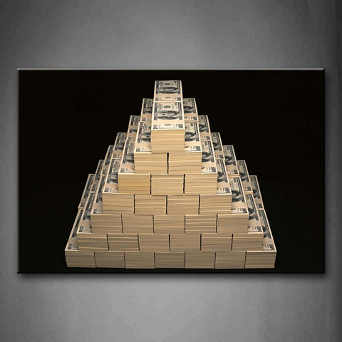 Triangle Piled Up By Dollars Wall Art Painting The Picture Print On Canvas Art Pictures For Home Decor Decoration Gift 