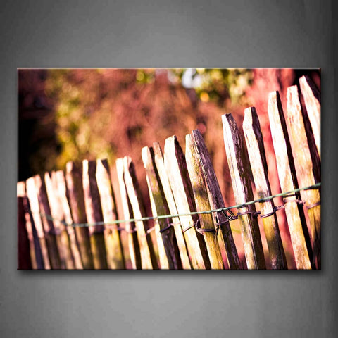 Fence Made By Little Wooden Bars And Thin Rope Wall Art Painting Pictures Print On Canvas Art The Picture For Home Modern Decoration 