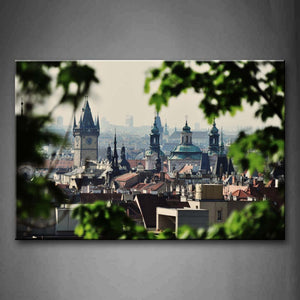 Town With Pretty Buildings Like Castles  Wall Art Painting Pictures Print On Canvas City The Picture For Home Modern Decoration 