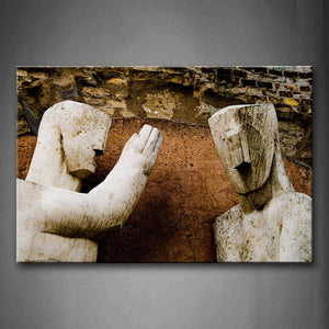 Abstract Statues Of Two Men Without Five Sense Organs Wall Art Painting Pictures Print On Canvas Art The Picture For Home Modern Decoration 