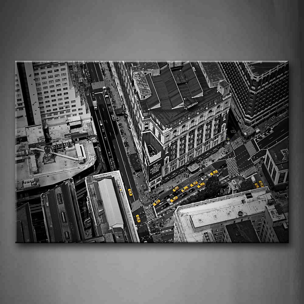 Tall Buildings With Free Blocks In City Wall Art Painting The Picture Print On Canvas Art Pictures For Home Decor Decoration Gift 