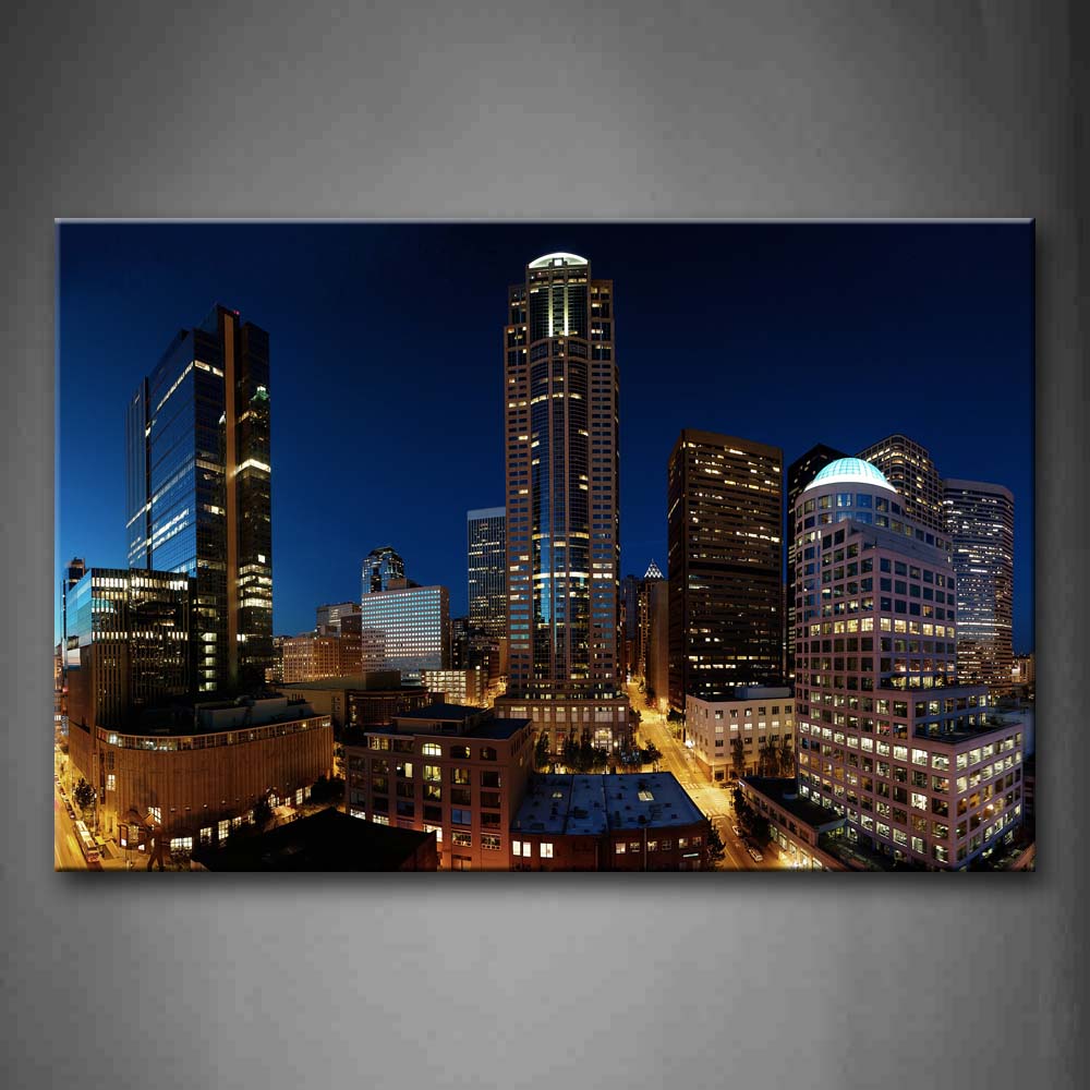 Cowded Building In The City Wall Art Painting The Picture Print On Canvas City Pictures For Home Decor Decoration Gift 