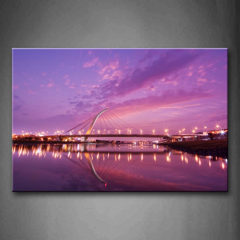 Bridge Night Scenic Wall Art Painting The Picture Print On Canvas City Pictures For Home Decor Decoration Gift 