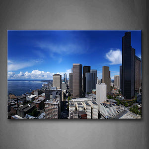 High Buildings In City Wall Art Painting The Picture Print On Canvas City Pictures For Home Decor Decoration Gift 