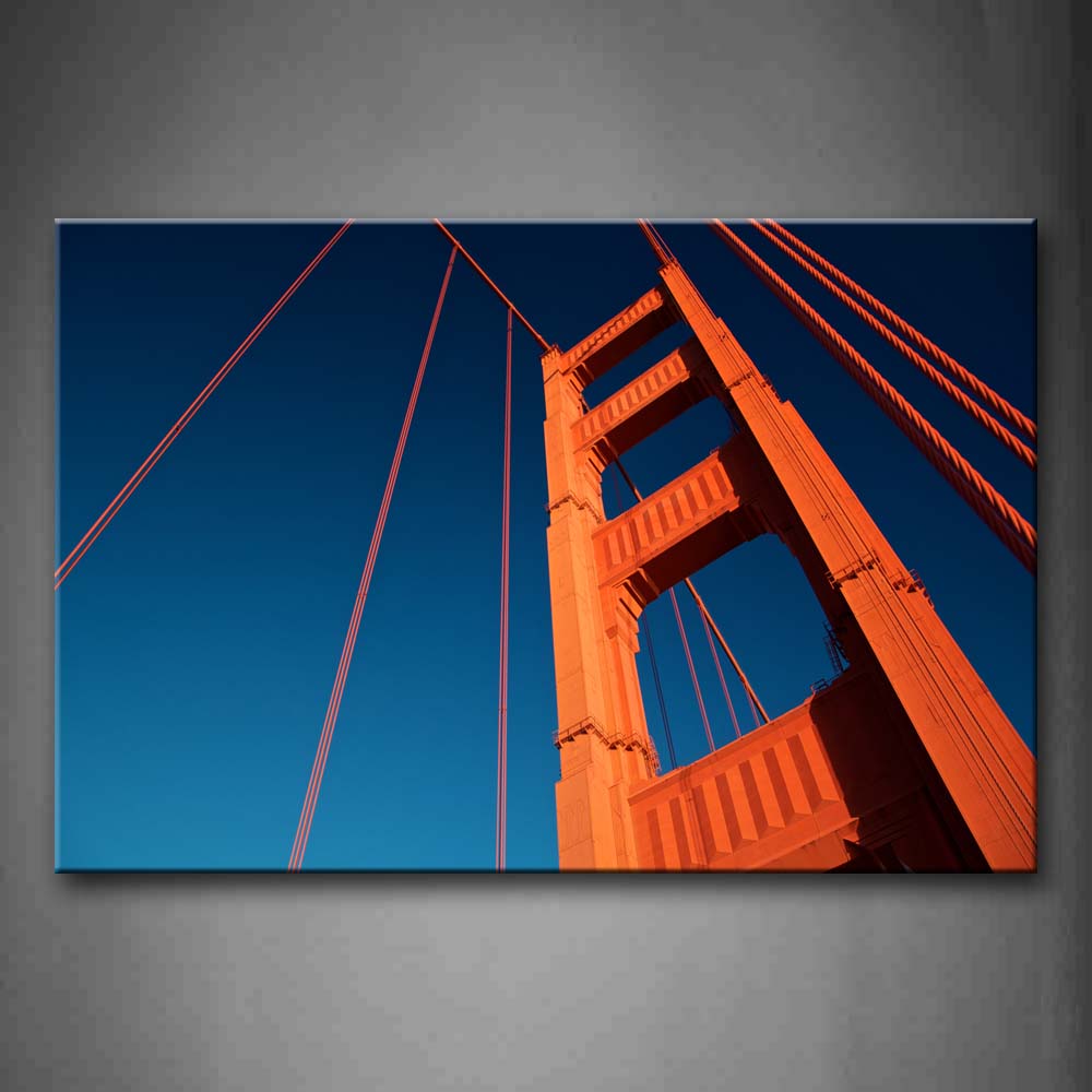 Close Shot In Golden Gate Wall Art Painting Pictures Print On Canvas City The Picture For Home Modern Decoration 