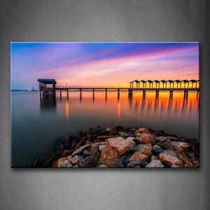 Beautiful Pier In The Sea Wall Art Painting Pictures Print On Canvas City The Picture For Home Modern Decoration 