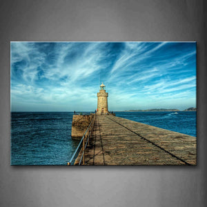 Lighthouse In The Ocean Wall Art Painting Pictures Print On Canvas City The Picture For Home Modern Decoration 