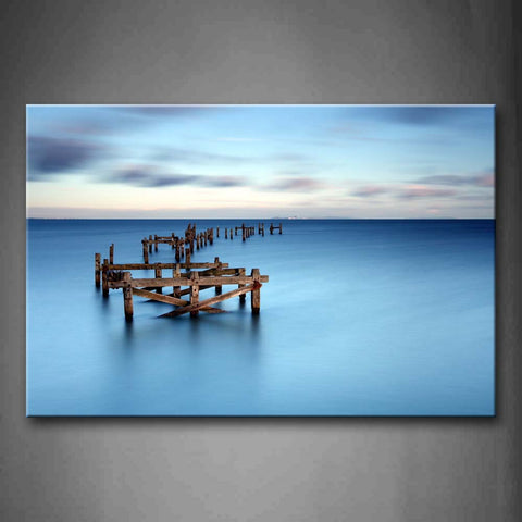 Simple Pier In The Water Wall Art Painting Pictures Print On Canvas City The Picture For Home Modern Decoration 