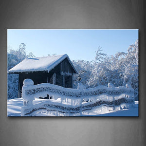 Small Cabin And Frozen Fench Wall Art Painting The Picture Print On Canvas City Pictures For Home Decor Decoration Gift 