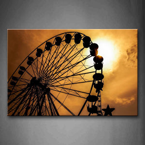 The Sun And Big Wheel Wall Art Painting Pictures Print On Canvas City The Picture For Home Modern Decoration 