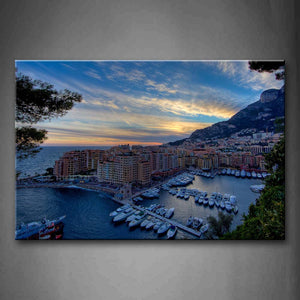 Buildings And Boats On Water Wall Art Painting Pictures Print On Canvas City The Picture For Home Modern Decoration 