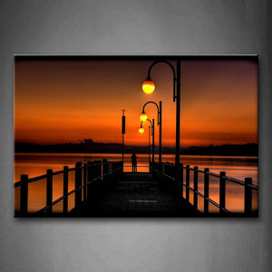 Beidge With Lights On The Lake Wall Art Painting The Picture Print On Canvas City Pictures For Home Decor Decoration Gift 