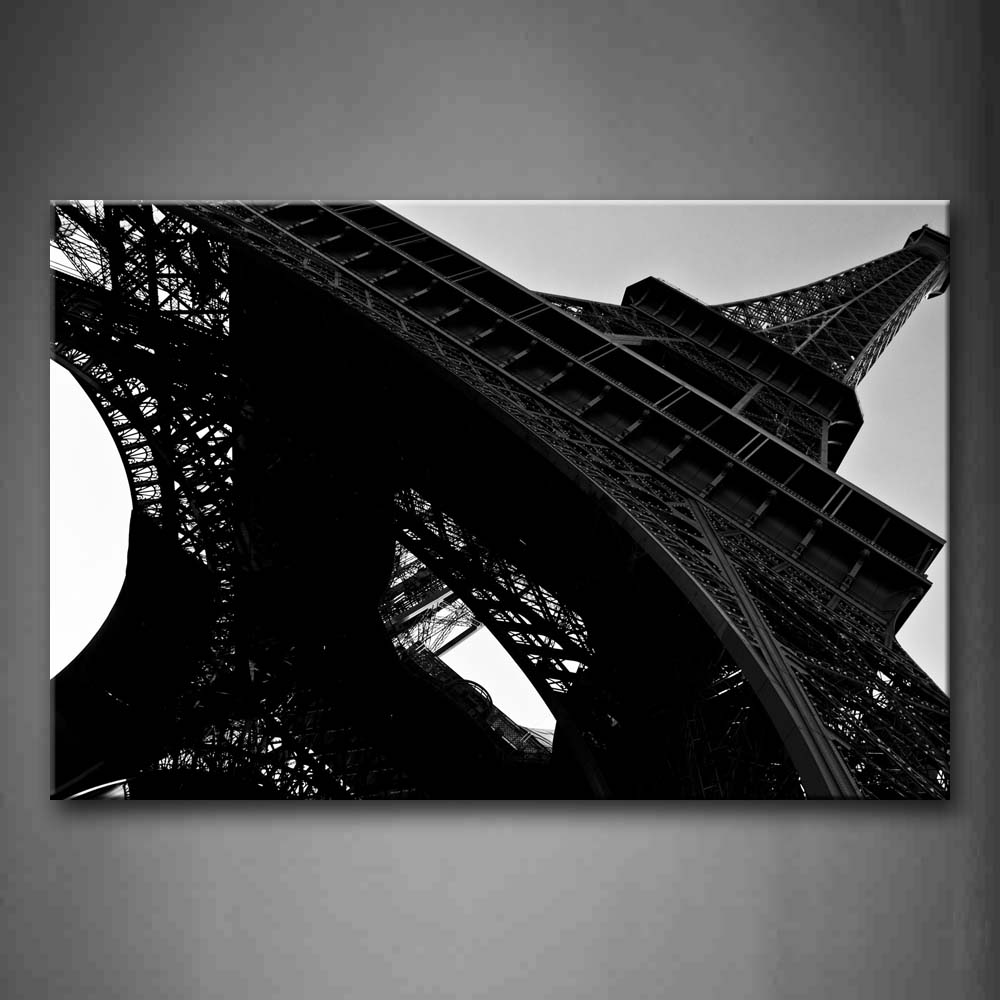 Black And White Sublime Eiffel Tower Wall Art Painting Pictures Print On Canvas City The Picture For Home Modern Decoration 