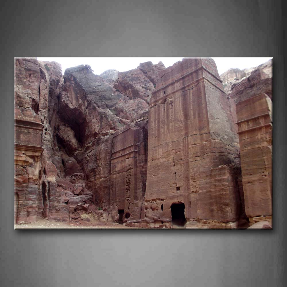 Strange Building In Petra Wall Art Painting Pictures Print On Canvas City The Picture For Home Modern Decoration 