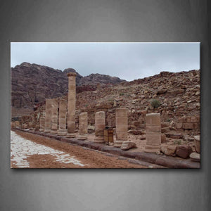 Irrgular Pillars In Petra Wall Art Painting The Picture Print On Canvas City Pictures For Home Decor Decoration Gift 