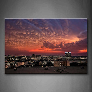 Clouded Sky And Boom City Wall Art Painting The Picture Print On Canvas City Pictures For Home Decor Decoration Gift 