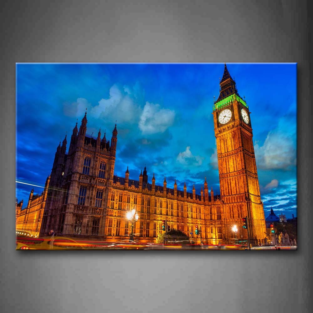 Big Ben And Its Buildings Wall Art Painting Pictures Print On Canvas City The Picture For Home Modern Decoration 