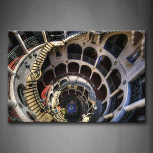 Fancy Stairs In The House Wall Art Painting The Picture Print On Canvas City Pictures For Home Decor Decoration Gift 