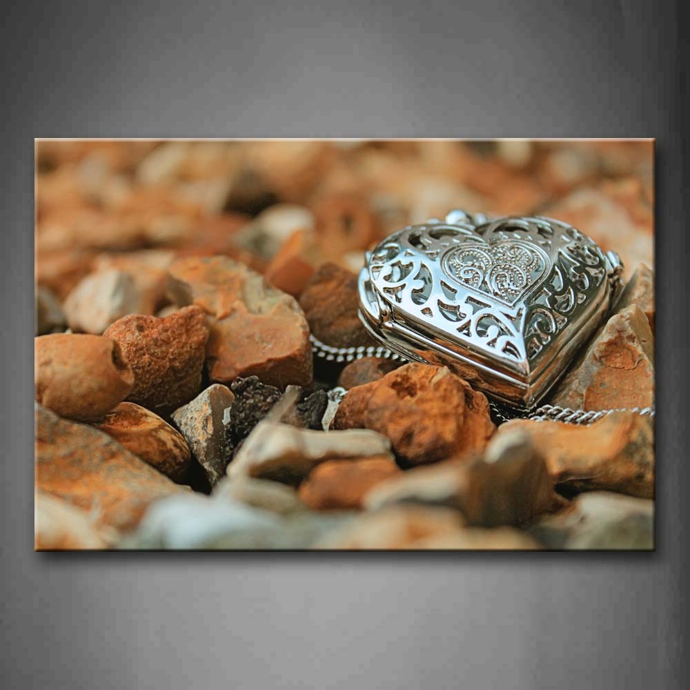 Silvery Jewelry On Stones Wall Art Painting Pictures Print On Canvas Art The Picture For Home Modern Decoration 