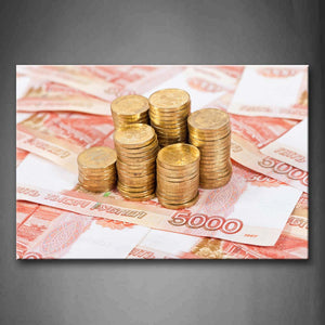Coins And Money Wall Art Painting The Picture Print On Canvas Art Pictures For Home Decor Decoration Gift 