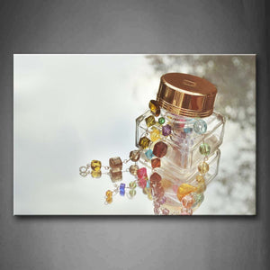 Colorful Jewelries And Cute Bottle Wall Art Painting The Picture Print On Canvas Art Pictures For Home Decor Decoration Gift 
