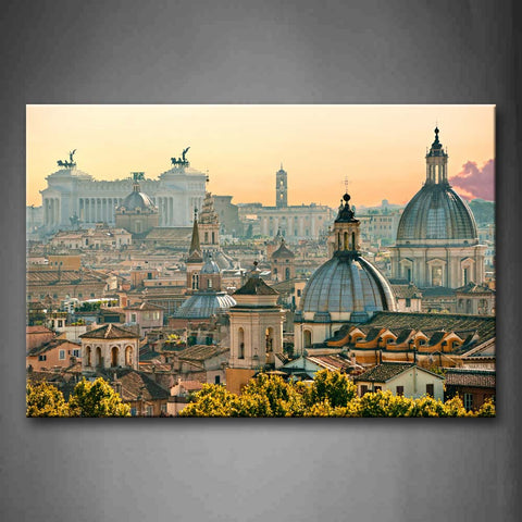 Noble Buildings In Rome Wall Art Painting Pictures Print On Canvas City The Picture For Home Modern Decoration 