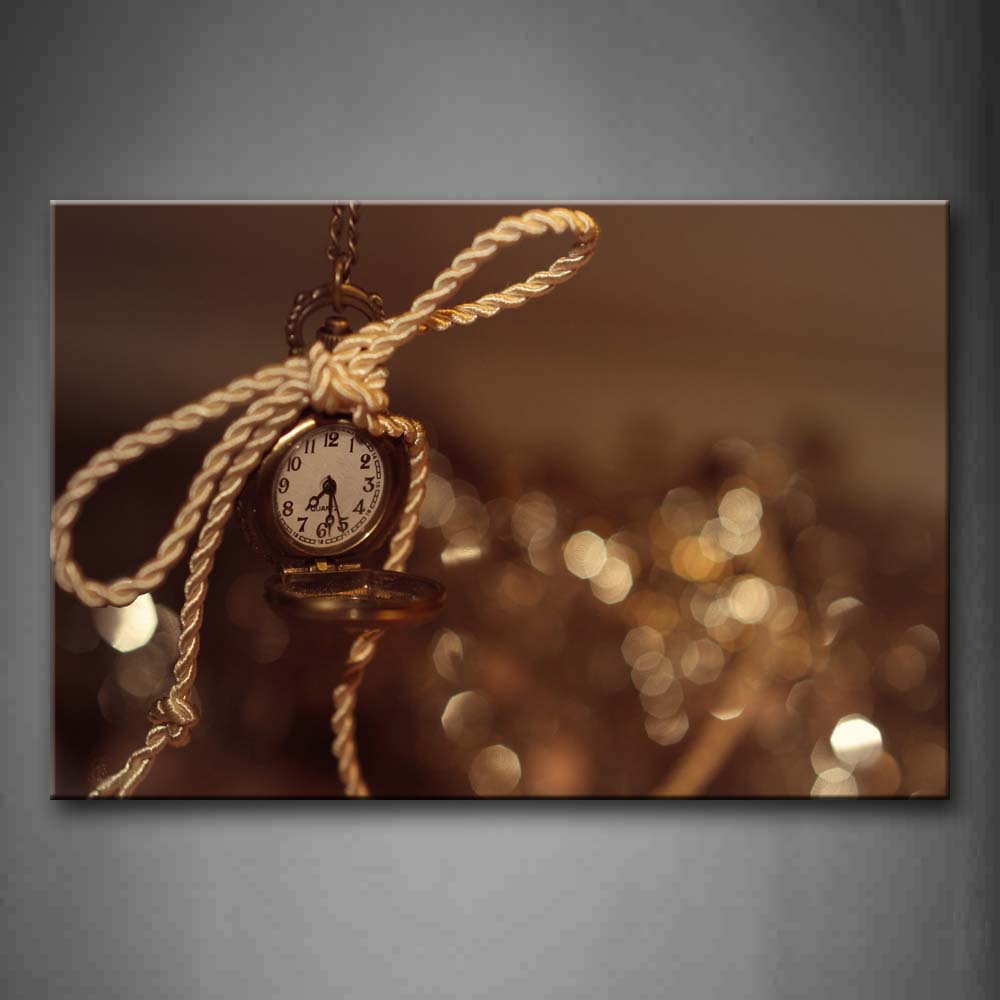 Brown Thin Rope And Small Watch Wall Art Painting The Picture Print On Canvas Art Pictures For Home Decor Decoration Gift 