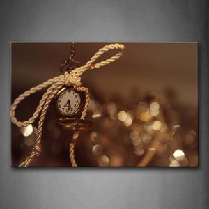 Brown Thin Rope And Small Watch Wall Art Painting The Picture Print On Canvas Art Pictures For Home Decor Decoration Gift 