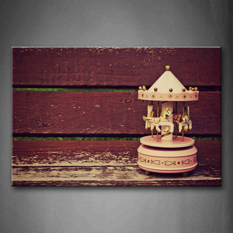 Small Merry-Go-Round On Bench Wall Art Painting The Picture Print On Canvas Art Pictures For Home Decor Decoration Gift 
