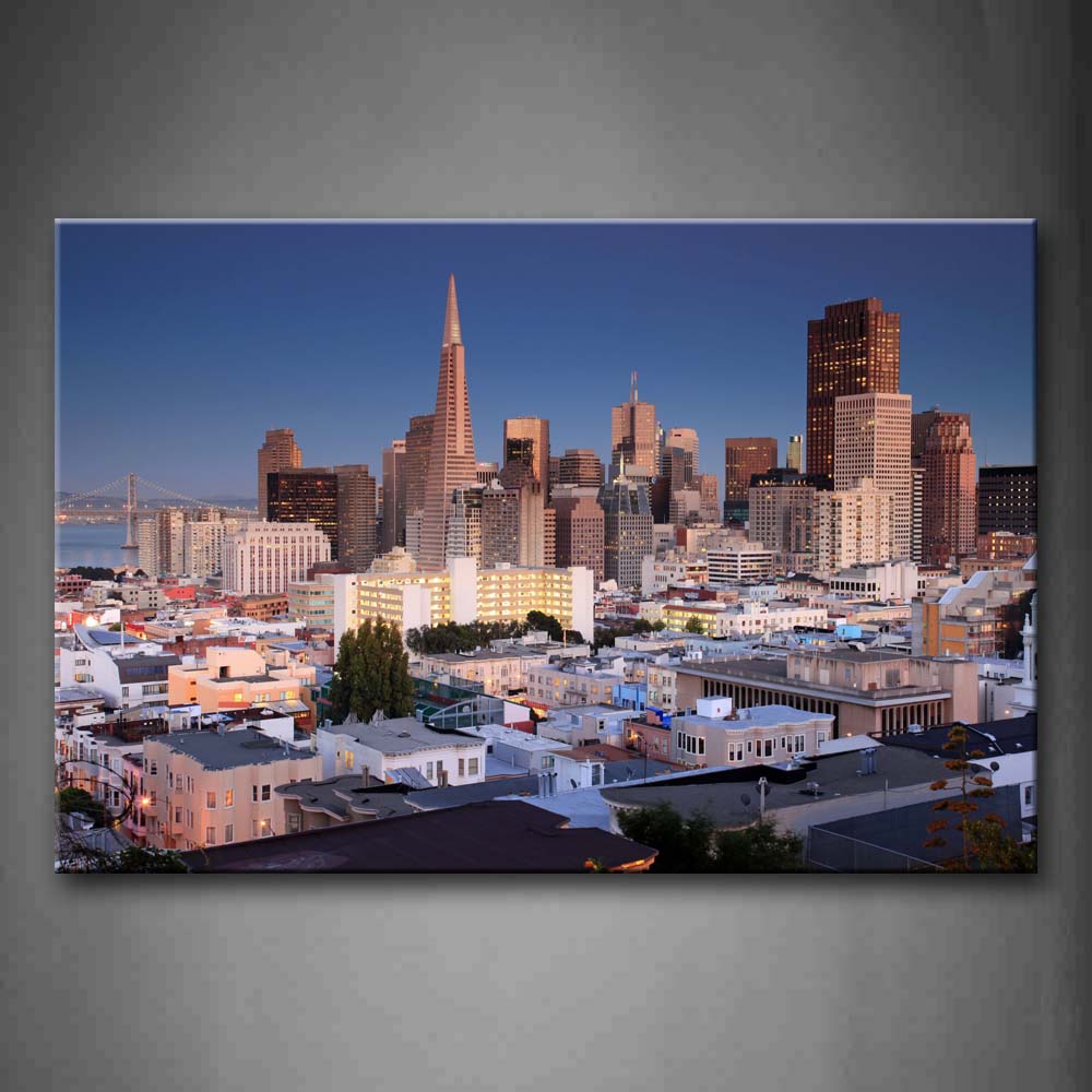 Irregular Buildings In San Francisco Wall Art Painting Pictures Print On Canvas City The Picture For Home Modern Decoration 