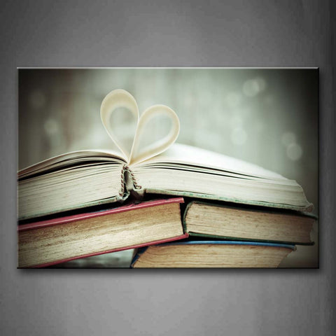 Thick Books Piled Up Wall Art Painting Pictures Print On Canvas Art The Picture For Home Modern Decoration 