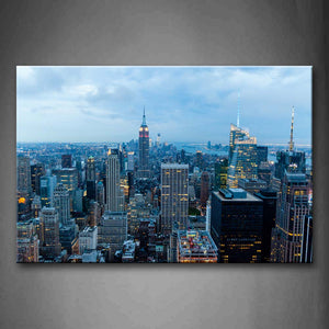 Tall Buildings And Crowded Blocks Wall Art Painting The Picture Print On Canvas City Pictures For Home Decor Decoration Gift 