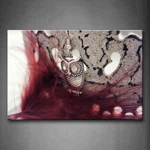 Cute Jewelry And Red Feather Wall Art Painting The Picture Print On Canvas Art Pictures For Home Decor Decoration Gift 
