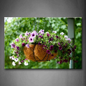 A Pot Of Petunias Wall Art Painting Pictures Print On Canvas Flower The Picture For Home Modern Decoration 