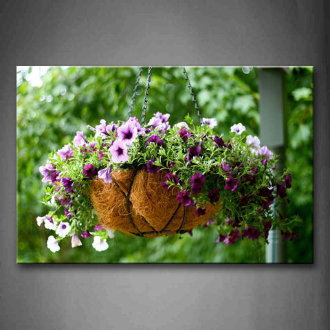 A Pot Of Petunias Wall Art Painting Pictures Print On Canvas Flower The Picture For Home Modern Decoration 