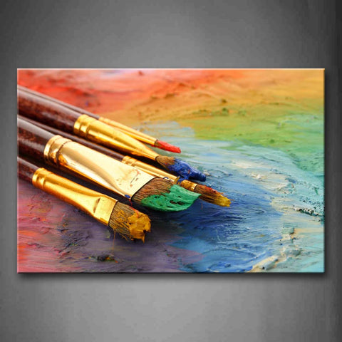 Colorful Brushes Wall Art Painting Pictures Print On Canvas Art The Picture For Home Modern Decoration 